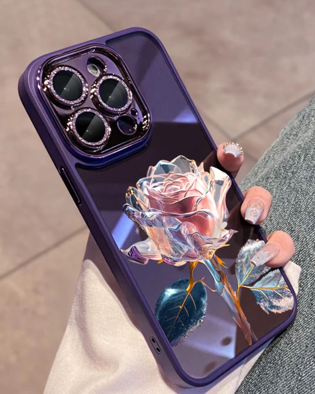 caso de rosa de fadas do iPhone