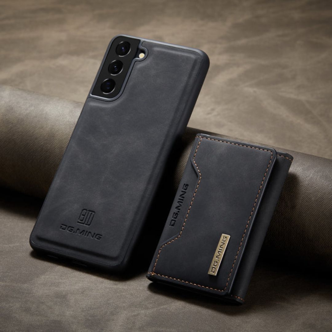 Caso de couro Samsung Ultra-Slim com carteira magnética 2 em 1