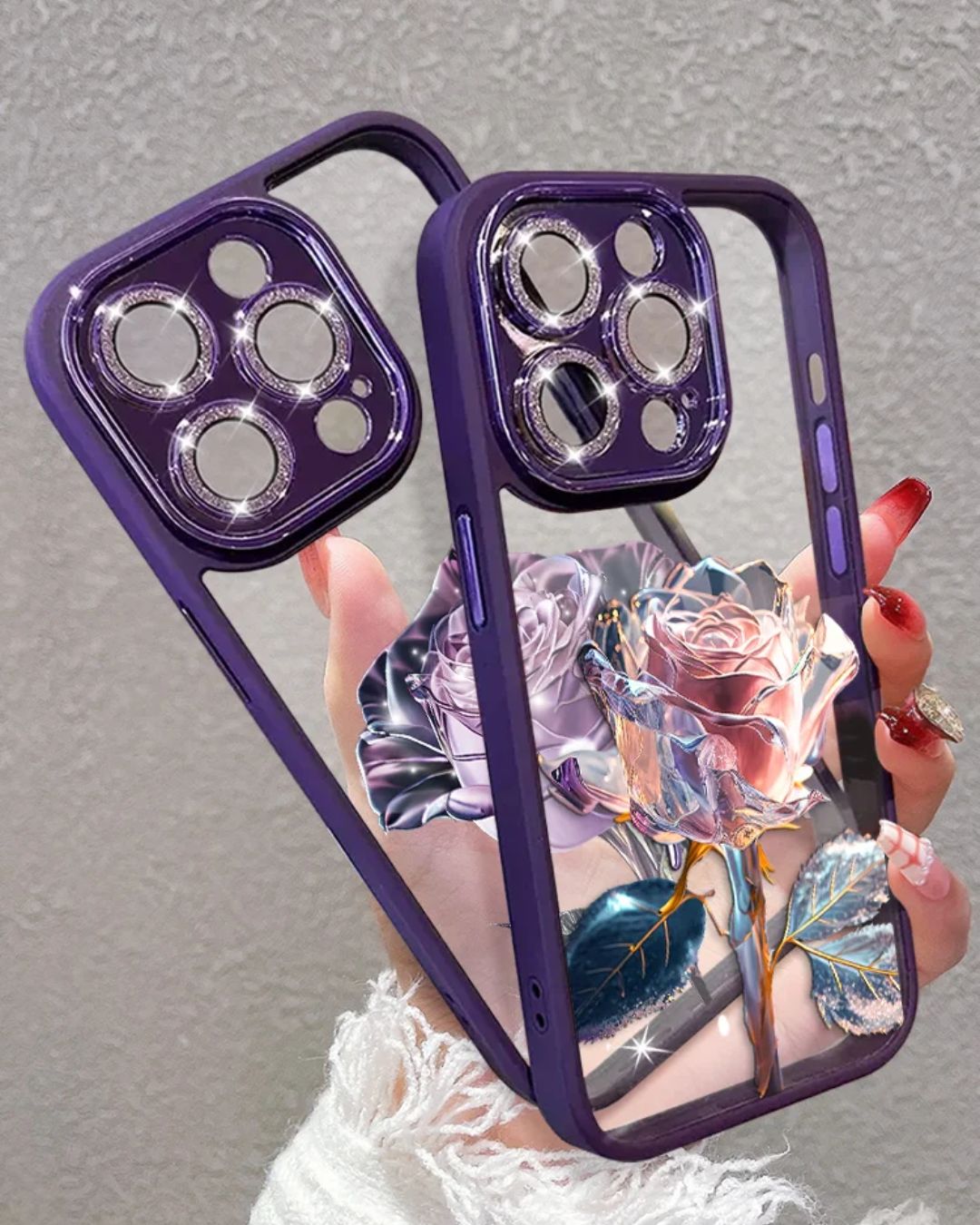 caso de rosa de fadas do iPhone
