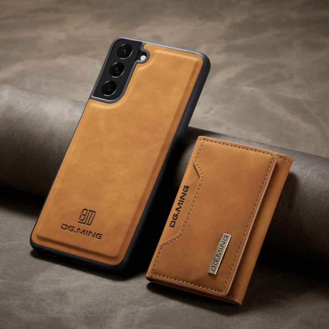Caso de couro Samsung Ultra-Slim com carteira magnética 2 em 1
